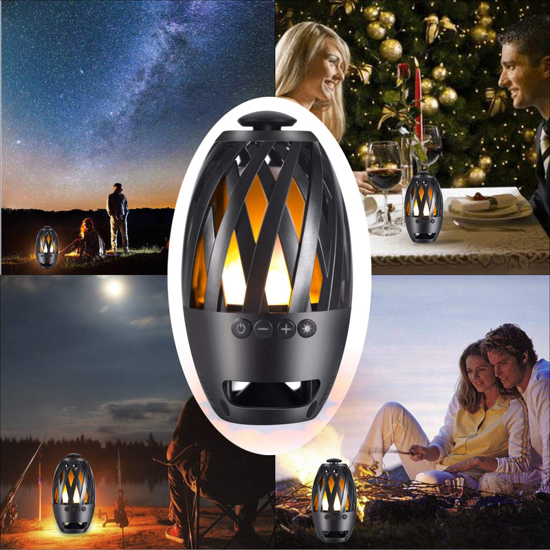 [Australia - AusPower] - ZhengRun LED Flame Wireless Speaker,Outdoor Flame Speakers,Torch Atmosphere Wireless Speakers,Outdoor Portable Stereo Speaker With HD Audio And Enhanced Bass for iPhone/Android 