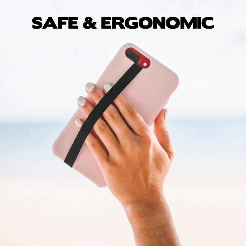 [Australia - AusPower] - Phone Loops: Silicone Stretch Elastic Phone Strap, Phone Holder for Hand by Phone Loop, Small, Light and Discreet Slim Phone Strap Grip, Phone Hand Holder and Phone Grip Strap (Glow-in-The-Dark) GLOW-IN-THE-DARK 