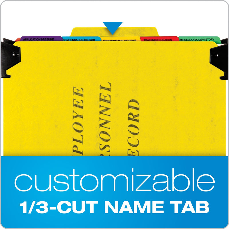 [Australia - AusPower] - Pendaflex SER2YEL Personnel Folders, 1/3 Cut Hanging Top Tab, Letter, Yellow 