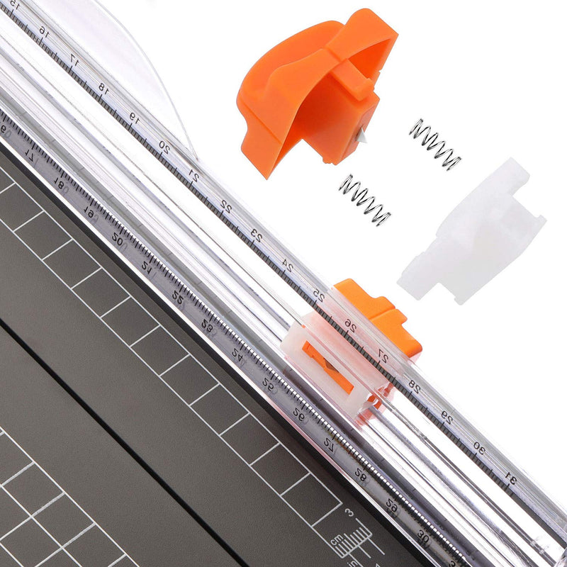 [Australia - AusPower] - Firbon A4 Paper Cutter 12 Inch Titanium Paper Trimmer Scrapbooking Tool with Automatic Security Safeguard and Side Ruler for Craft Paper, Coupon, Label and Cardstock (Black) 