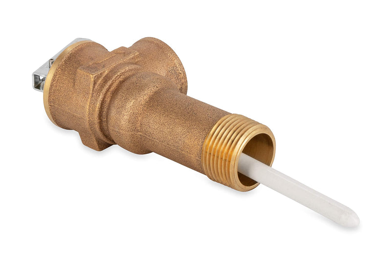 [Australia - AusPower] - Camco 10493 3/4" Temperature and Pressure Relief Valve with 4" Epoxy-Coated Probe - Extended Shank 