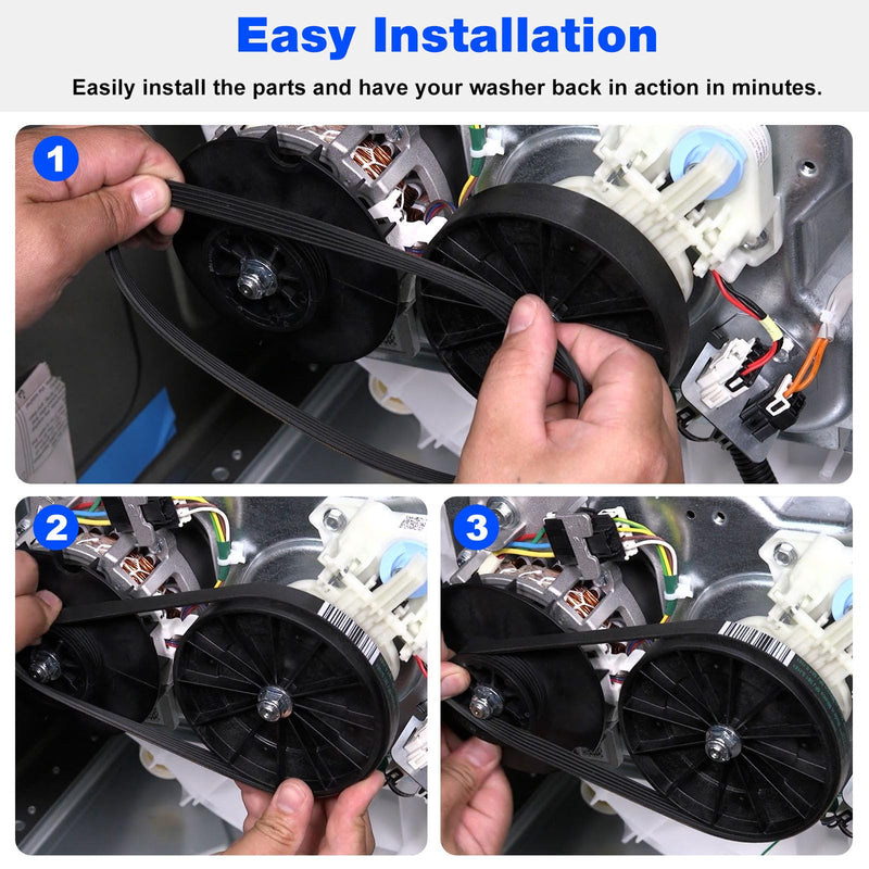 [Australia - AusPower] - WH01X24180 Washer Drive Belt Compatible with GE Washers AP6024314 PS11736832 4455970 GTW460AMJ0WW GTW460AMJ2WW GTW485ASJ0WS 