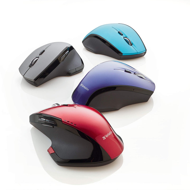 [Australia - AusPower] - Verbatim 2.4G Wireless 8-Button LED Ergonomic Deluxe Mouse - Computer Mouse with Nano Receiver for Mac and PC - Purple 
