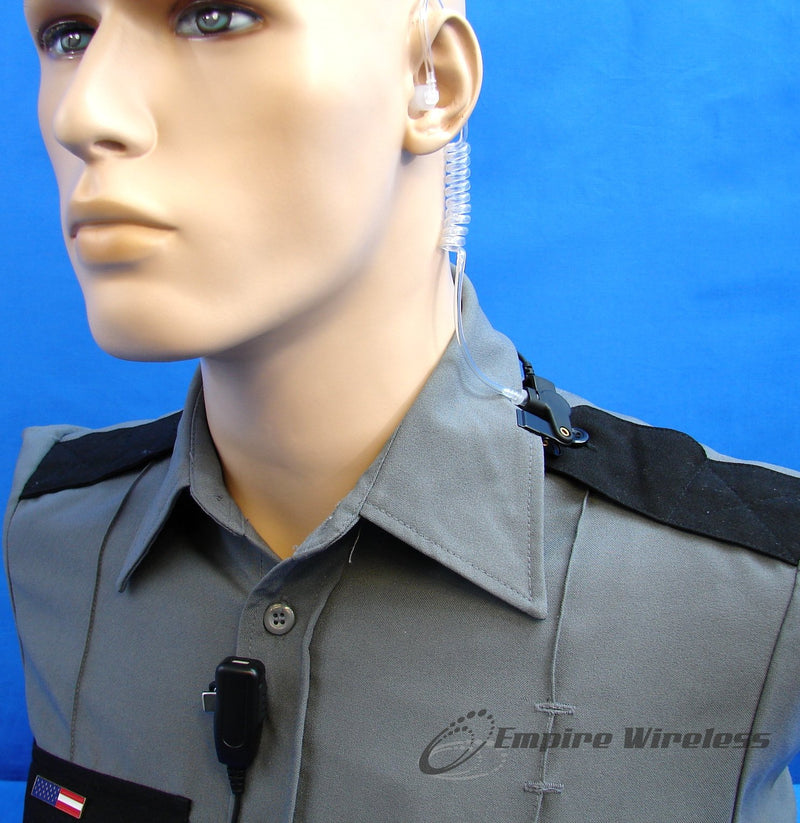 [Australia - AusPower] - Two-Wire Surveillance Mic for Motorola CP200 CP200D XLS PR400 EP450 GTX GP300 P1225 CP185 P110 SP50 Radio Lapel Shoulder Mic. 