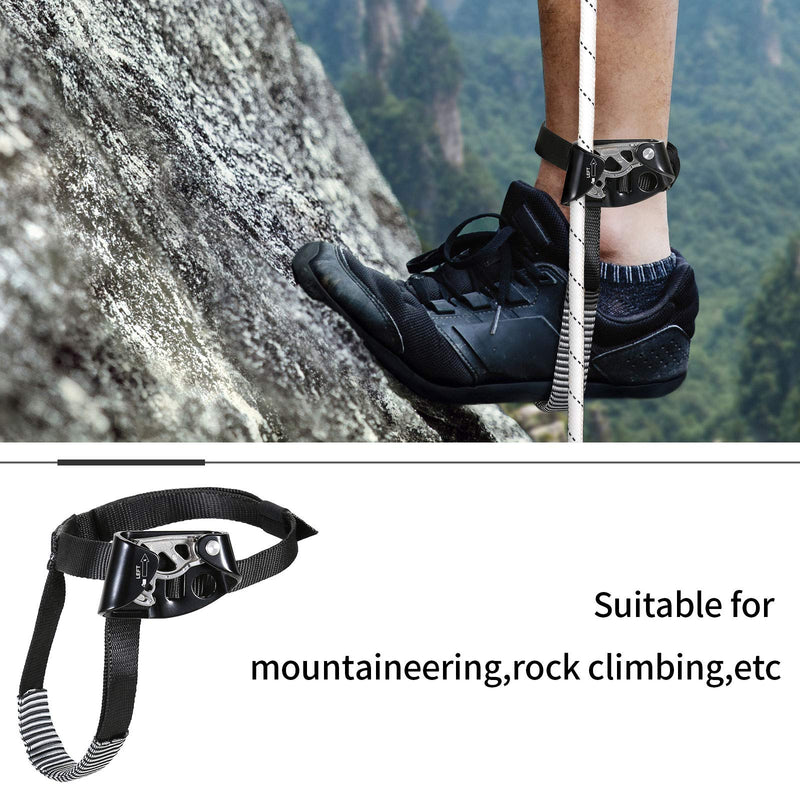 [Australia - AusPower] - WILDKEN Foot Ascender Outdoor Mountaineering Tree Arborist Climbing Rappelling Equip Left Right Foot Ascender Black - Left 
