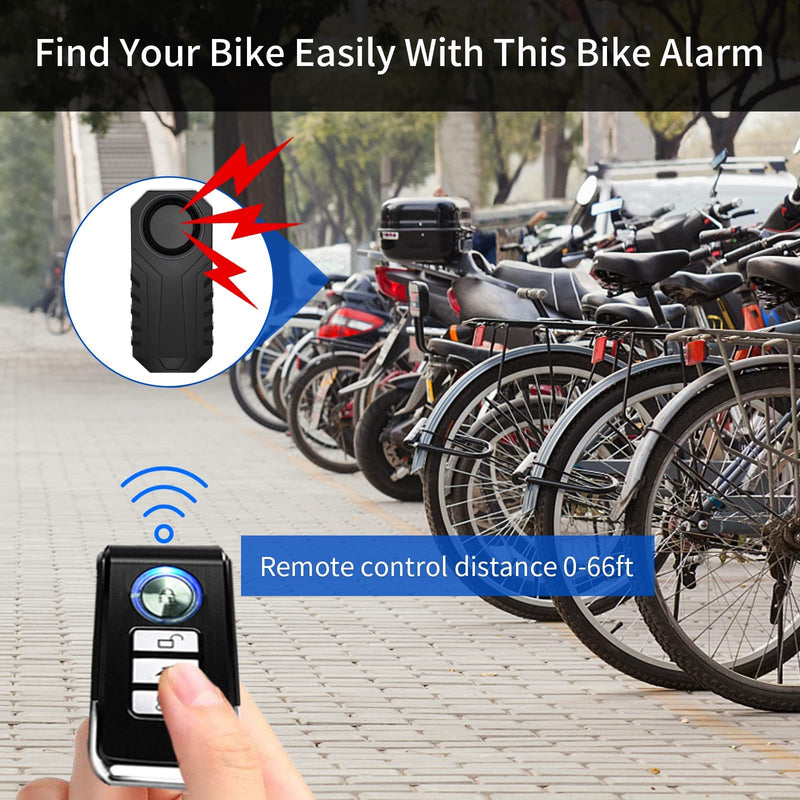 [Australia - AusPower] - Cruxer Bike Alarm with Remote, Wireless Vibration Motion Sensor Motorcycle Alarm,Anti-Theft Bicycle Alarm System Loud 113dB Burglar Vehicle Accessories for Mountain Bike Electric Scooter Trailer 