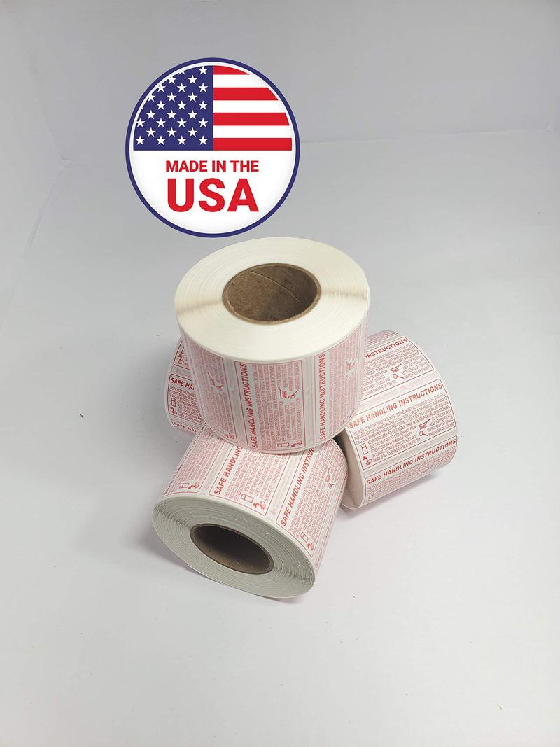 [Australia - AusPower] - Food Safe Handling Instructions Label 1 Roll, 1000 Labels. 2.25" x 1.125" Made in USA 