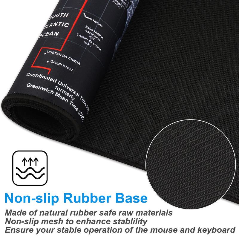 [Australia - AusPower] - Cmhoo XXL Professional Large Mouse Pad & Computer Game Mouse Mat (35.4x15.7x0.1IN, Map) (90*40 Map) 35.4x15.7x0.1IN 