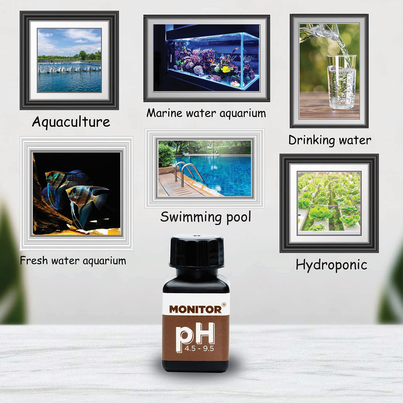 [Australia - AusPower] - Monitor pH 4.5-9.5 Test KIT (400 Tests) - Monitor Aquarium and aquaculture Water Quality 