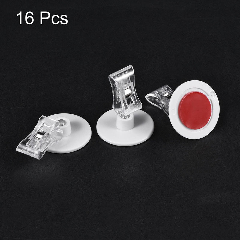 [Australia - AusPower] - MECCANIXITY Plastic Merchandise Sign Clip, Rotatable Clip-on Holder Stand, Price Display Tags 4x4.5cm (WxH) Pack of 16pcs 16 