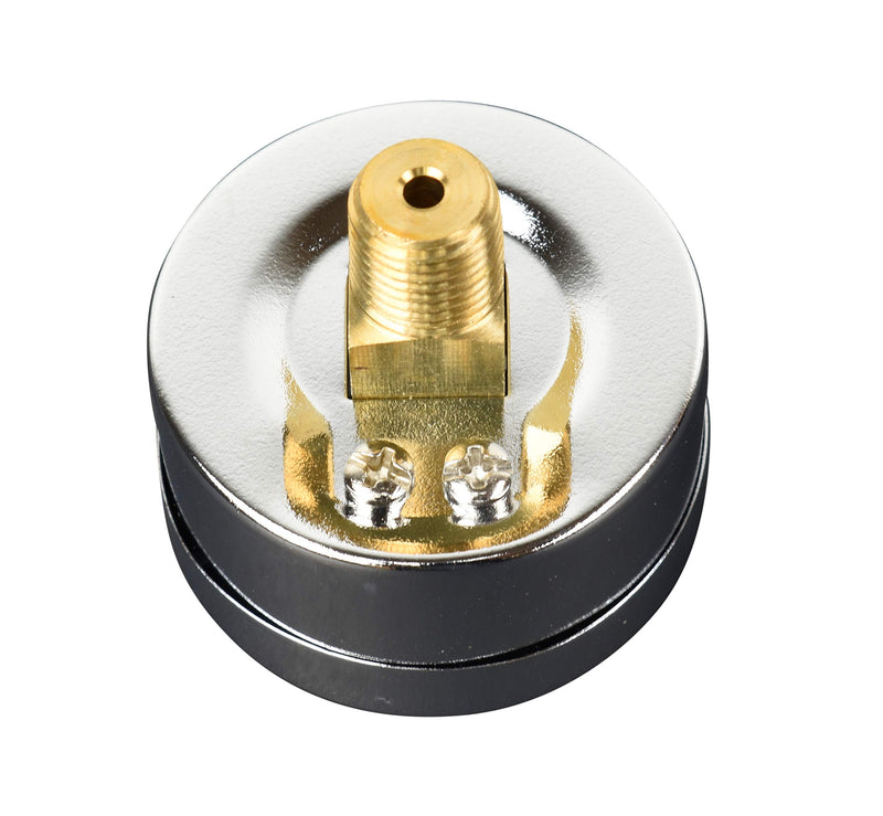 [Australia - AusPower] - CARBO Instruments 2" Pressure Gauge, Chrome Plated Steel Case, Dry, 0-15 psi/kPa, Back Mount 1/4" NPT 