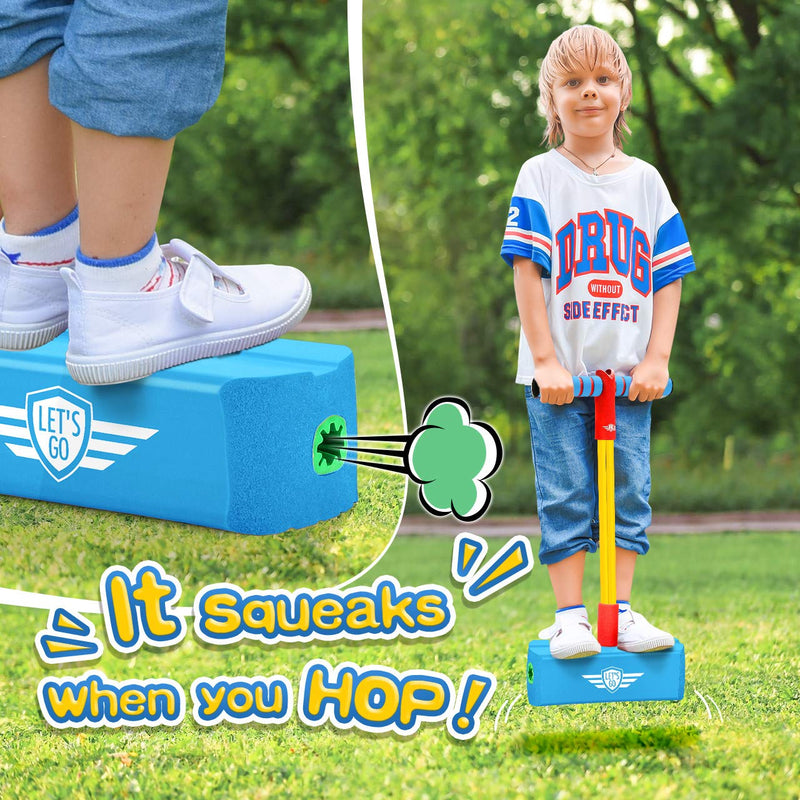 [Australia - AusPower] - Toys for 3-12 Year Old Boys Girls, Foam Pogo Jumper for Kids Gifts for 3-12 Year Old Boys Girls Pogo Stick Toys for Boys Age 3-12 Autism Toys Birthday Gifts Easter Basket Stuffers（Sky Blue） Sky Blue 