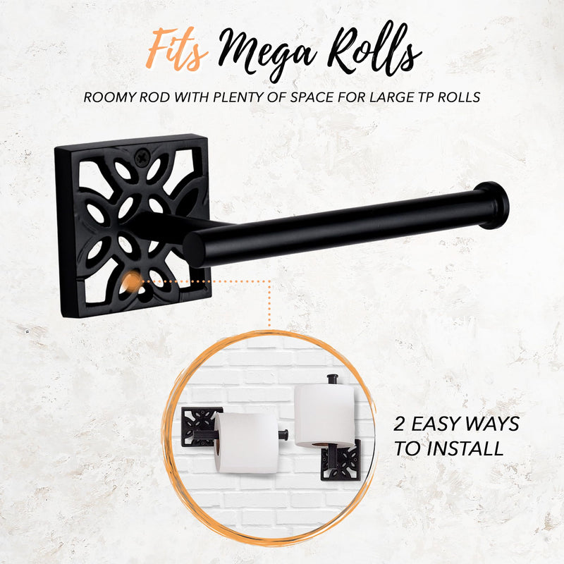 [Australia - AusPower] - Autumn Alley Black Toilet Paper Holder - Modern Black Toilet Paper Holder Wall Mount, Toilet Paper Roll Holder for Bathroom Rustproof Modern Unique Style 