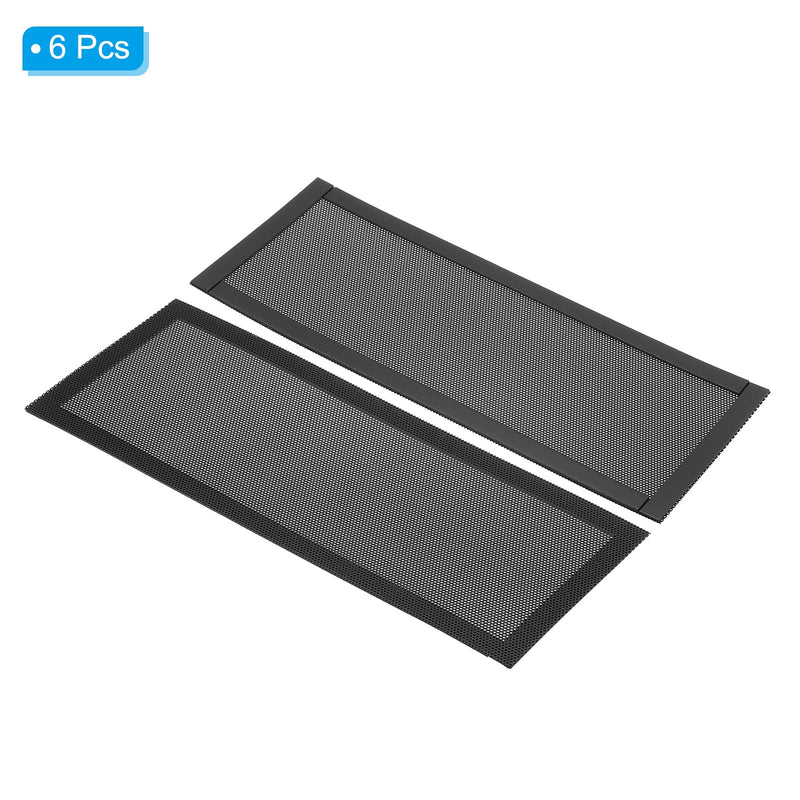[Australia - AusPower] - PATIKIL 4"x10" Magnetic Vent Cover, 6 Pack Floor Wall Air Registers Cover Strong Magnet Vent Screen Mesh for Blocking Hair Dust Debris, Black 4x10 Inch 