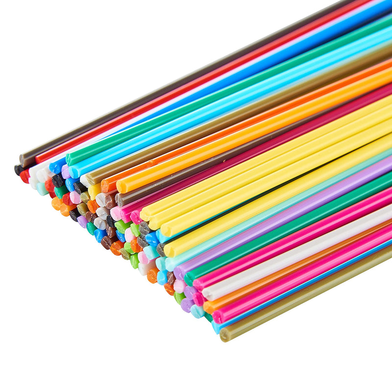 [Australia - AusPower] - MKOEM 2.85mm PLA 3D Pen Filament Refill for 3Doodler Create Pen, 18 Popular Colors, Each Color with 5 Sticks, Each Plastic Length is 0.3m, Total 90 Strands 27m PLA Filament Bundle Packed 18 Pupular Colors Mixed 