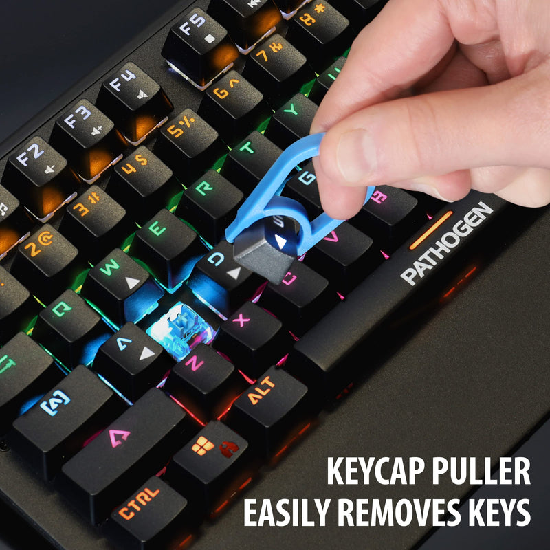[Australia - AusPower] - ENHANCE Mechanical Keyboard O Ring Ultra-Quiet Switch Dampeners Damper Firm 50A Clear (140pcs), Key Cap Remover, Cleaning Brush, Cloth and Accessory Bag - Mod Kit for Cherry MX, TTC, Kaihua 50A (Firm) 