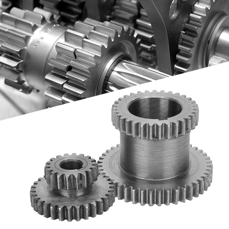 [Australia - AusPower] - Metal Mod,CJ0618 Hi‑Lo Metal Gear Set M2.25 Motor Gears Replacement Durable Sliding Double Gear,for Chemical,Food Processing,Woodworking Machinery 