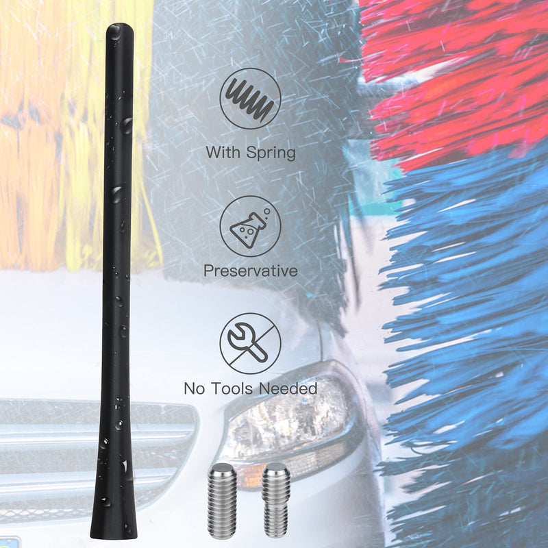 [Australia - AusPower] - Tecreddy 6 3/4 Inch Short Rubber Car Antenna Replacement Car Wash Proof Compatible with Toyota Tundra 2000-2020 