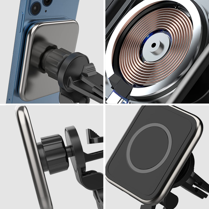 [Australia - AusPower] - Phone Mount for Car, 8AMTECH 15W Wireless Charging Car Phone Holder for Car Design for iPhone 13 Mini/13/13 Pro / 13 Pro Max / 12 Mini /12/12 Pro / 12 Pro Max 