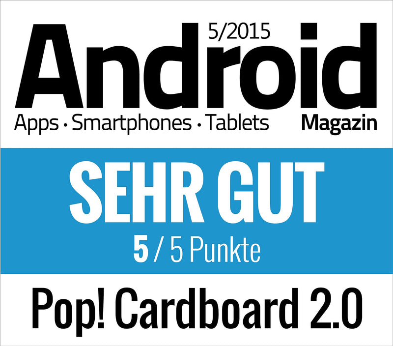 [Australia - AusPower] - Google Cardboard POP! Cardboard + Free Head Strap and Cushion. for Android and iPhone up to 6 inches. Including Lenses. 3D Glasses VR Glasses Virtual Reality Viewer VR Goggles. 