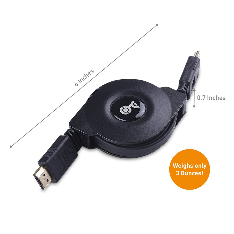 [Australia - AusPower] - Cable Matters Retractable HDMI Cable with HDR and 4K 60Hz Resolution Support - 3.3 Feet 