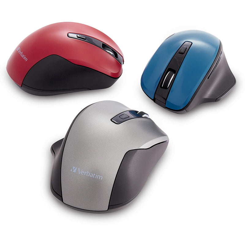 [Australia - AusPower] - Verbatim Silent Ergonomic Wireless Blue LED Mouse - Graphite 