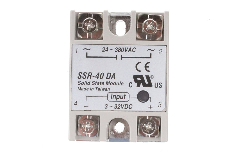 [Australia - AusPower] - NOYITO SSR-40DA Solid State Relay Single Phase Semi-Conductor Relay DC Control AC Input 3-32V DC Output 24-380V AC 