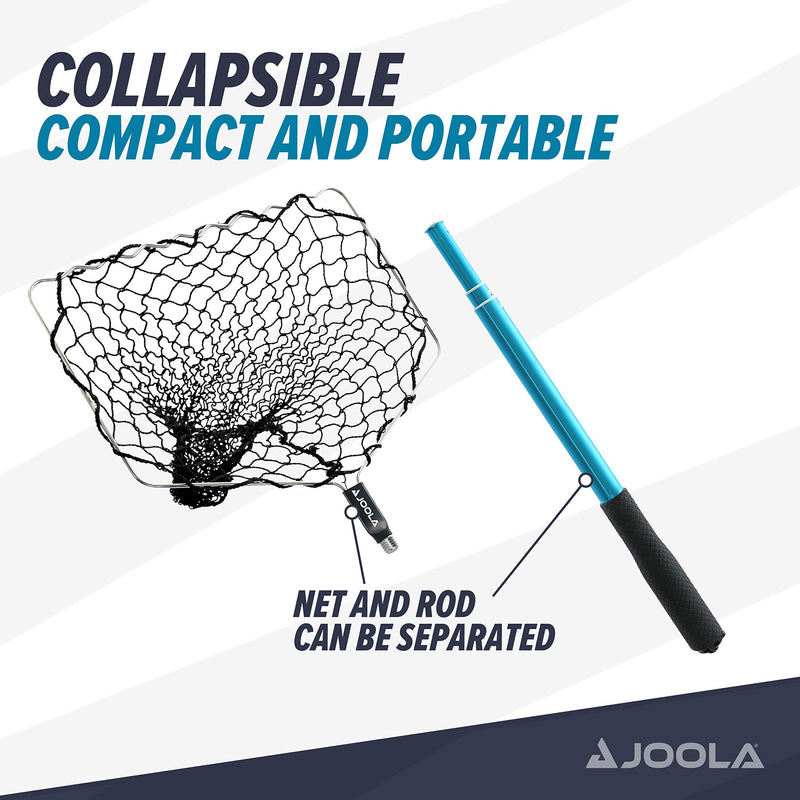 [Australia - AusPower] - JOOLA Telescoping Table Tennis Ball Pickup Net - Holds 100 Ping Pong Balls - Ping Pong Practice Net Accessory for Table Tennis Robots, Serve or Multi-Ball Training 