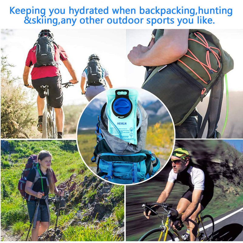 [Australia - AusPower] - Hydration Bladder 2 Liter,Leak Proof Water Reservoir, BPA Free Military Water Storage Bladder Bag Hydration Pack Replacement Easy Clean for Bicycling Hiking Camping Hunting Running 2PC Bladders 