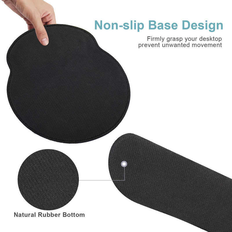 [Australia - AusPower] - Ergonomic Mouse Pad Set Keyboard Wrist Rest Pad and Mousepads with Wrist Support,iVeze Pu Leather Memory Foam Lightweight Comfortable Mouse Pads for Home Office Efficient Working, Blue 