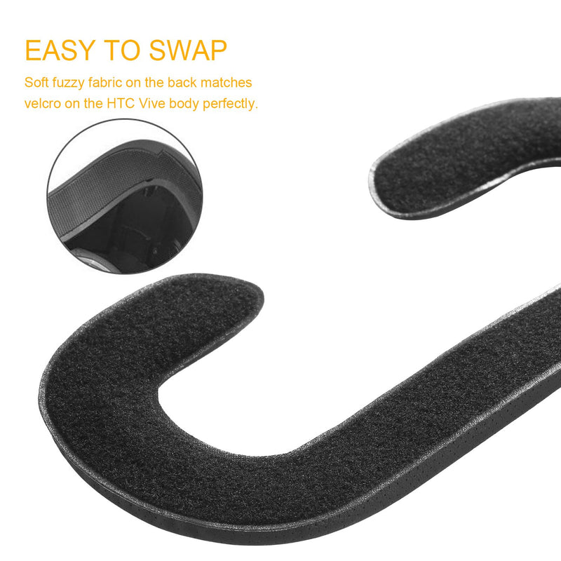[Australia - AusPower] - Vive VR Face Cover, JARMOR Replacement Eye Mask Pad with Memory Foam & PU Leather [Better FOV] [2 Pack, 6MM & 18MM] for HTC Vive VR - Black 