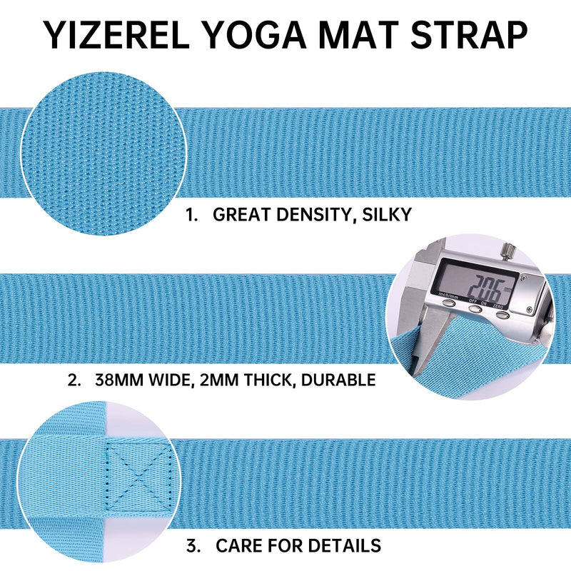 [Australia - AusPower] - 2 Packs Yoga Mat Strap for Carrying, Yoga Mat Carrier, Adjustable Yoga Mat Sling for Yoga Mat Exercise Mat, Strap Only Black + Dark Purple 