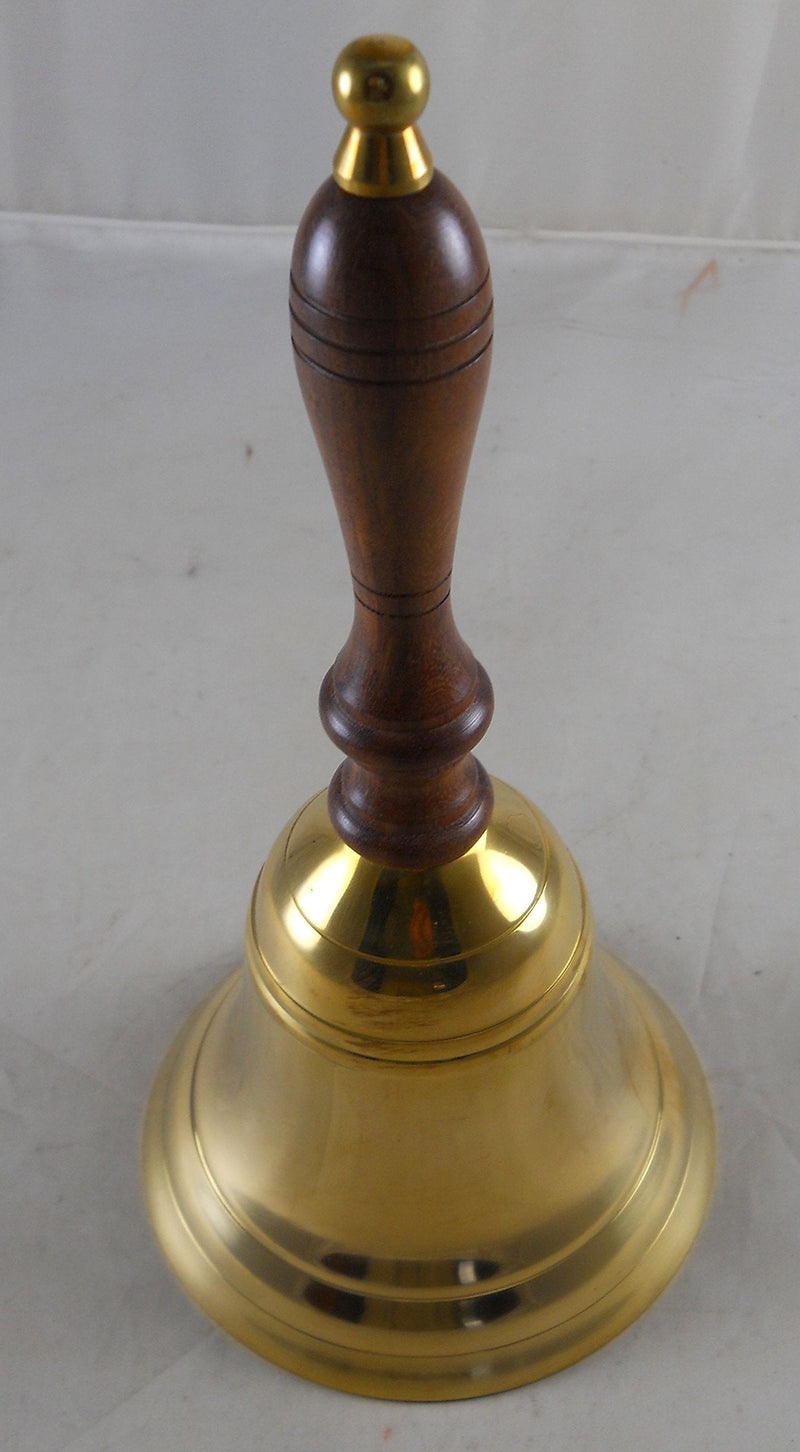 [Australia - AusPower] - Solid Brass School Bell w/ Wood Handle ~ School Bell 
