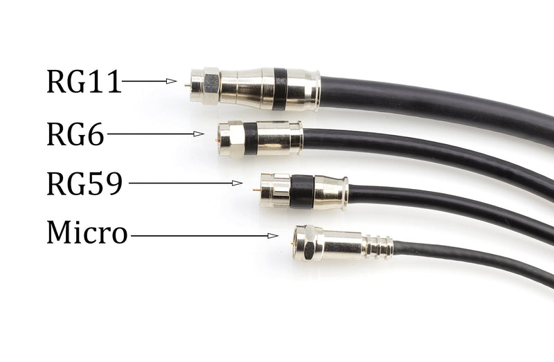 [Australia - AusPower] - Coaxial Cable Compression Fitting - 25 Pack - Connector - for RG59 Coax Cable - with Weather Seal O Ring and Water Tight Grip Silver 