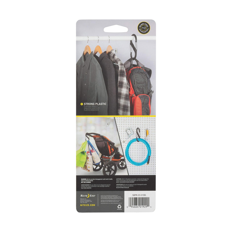 [Australia - AusPower] - Nite Ize SBP8-03-01BG S-Biner Carabiner, Size #8, Black 