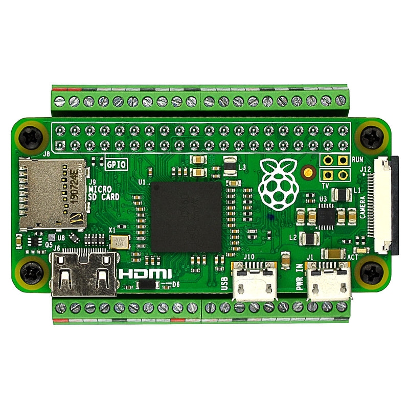 [Australia - AusPower] - Ultra-Small RPi Zero Terminal Block Breakout Board Module, for Raspberry Pi Zero-W 