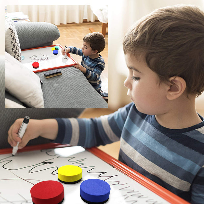 [Australia - AusPower] - Mini Dry Erase Erasers, IHPUKIDI 48 Pack Magnetic Whiteboard Dry Erasers Chalkboard Cleaner Wiper for Kids and Classroom Teacher Supplies, Home and Office (2 x 2 Inch) 48pack-4 Colors 