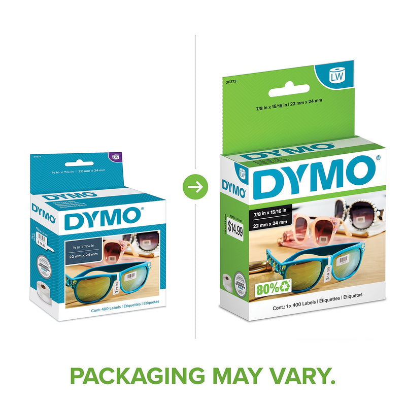 [Australia - AusPower] - DYMO LW 2-Up Price Tag Labels for LabelWriter Label Printers, White, 15/16'' x 7/8'', 1 Roll of 400 15/16" x 7/8" 