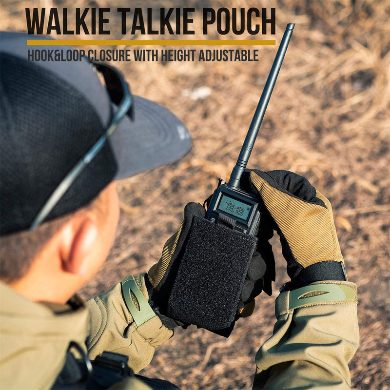 [Australia - AusPower] - OneTigris Radio Holster for BaoFeng UV-5R BF-F8HP Nylon MOLLE Pouch for Walkie Talkie Rifle Mag (Black) 