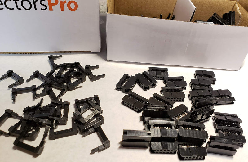 [Australia - AusPower] - Connectors Pro 2X5 10-Pin 2mm 25 Sets Female Connectors, 2.0mm 0.079" Dual Row Mini IDC Sockets for 1mm Flat Ribbon Cable, 25-Pack 
