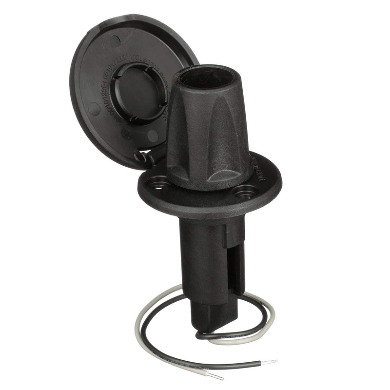 [Australia - AusPower] - Attwood 910R2PB-7 LightArmor 910R Series Round Plug-in Light Base — for All-Around Pole Light, 2-Pin, Black Composite Cover 
