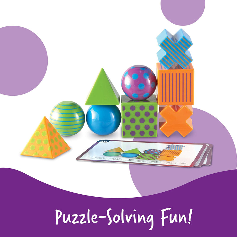 [Australia - AusPower] - Learning Resources Mental Blox Critical Thinking Game, Homeschool, 20 Blocks, 40 Activity Cards, Ages 5+,Multicolor - 