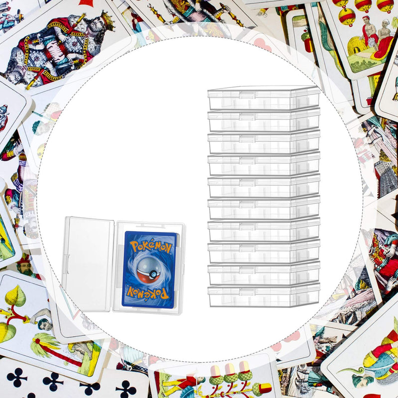 [Australia - AusPower] - 12 Pieces Card Deck Boxes Empty Plastic Storage Box Card Holder Clear Card Case, Snaps Closed 
