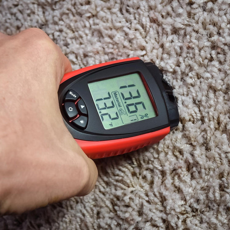 [Australia - AusPower] - ennoLogic Moisture Meter - Digital LCD Pin Type 7 Material Settings - Use for Wood Cement Mortar Brick Drywall Carpet - Backlight Hold Max Min Air Temperature and Holster - eH710T 