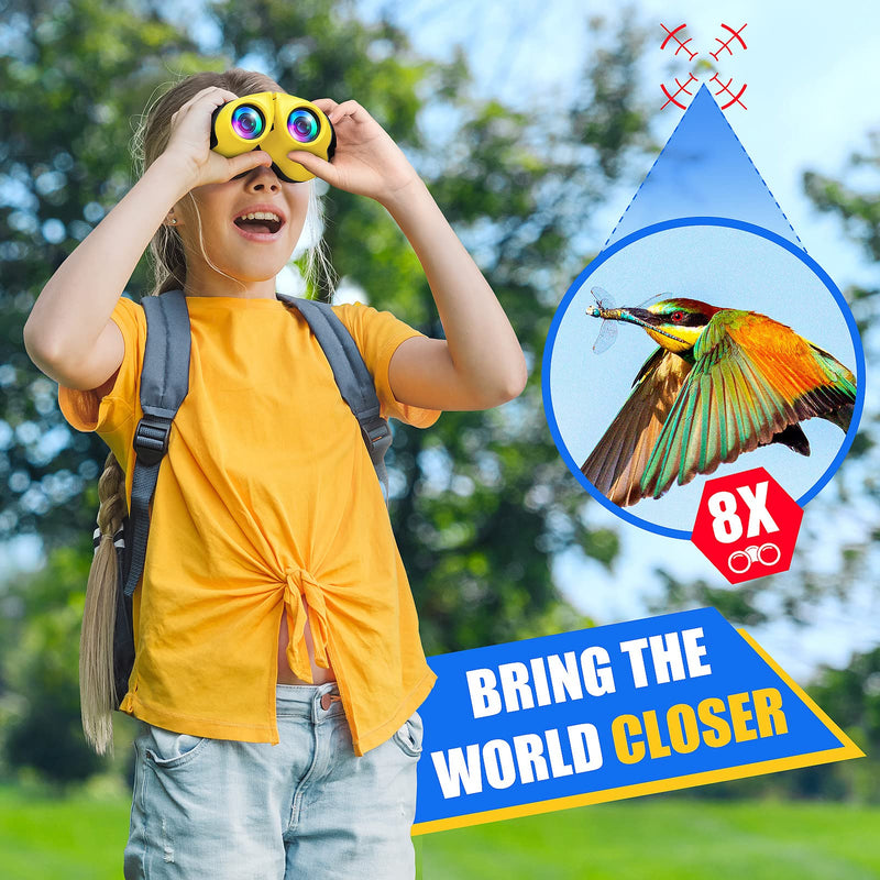 [Australia - AusPower] - LET'S GO! Binocular for Kids, Compact High Resolution Shockproof Binoculars 