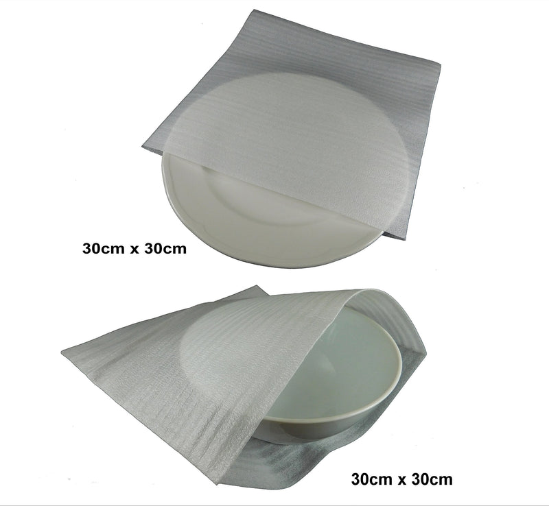 [Australia - AusPower] - Pack a Plate Foam Pouches 4 in 1 Packing Kit (48 Pack) 12 x 4 Various Sizes, Safely Wrap Dishes, Ideal for Glass Packing / Protect Dishes & Fragile Items with QUALITY Foam Pouch Moving Supplies 