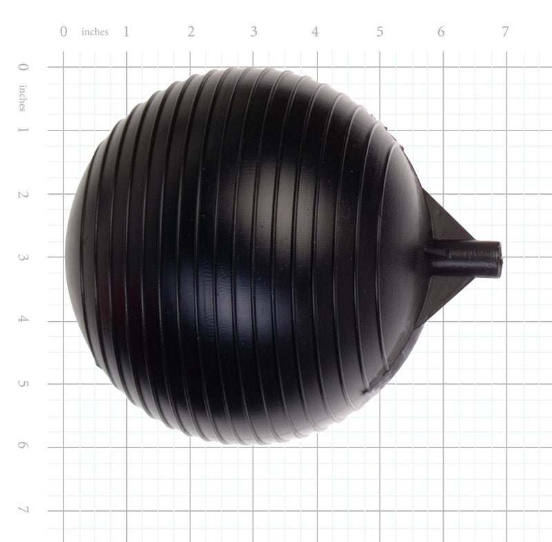 [Australia - AusPower] - Kerick Valve PF06 Polyethylene Sphere Float Ball, 6" Diameter, 6" Length, 1/4" Female Thread,Black 