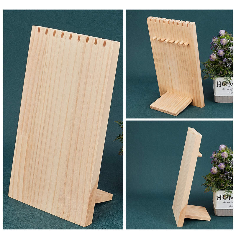 [Australia - AusPower] - AHANDMAKER Necklace Display Holder, Wooden Plank Necklace Jewelry Display Stand Wooden Jewelry Organizer Stand for Home Bedroom 