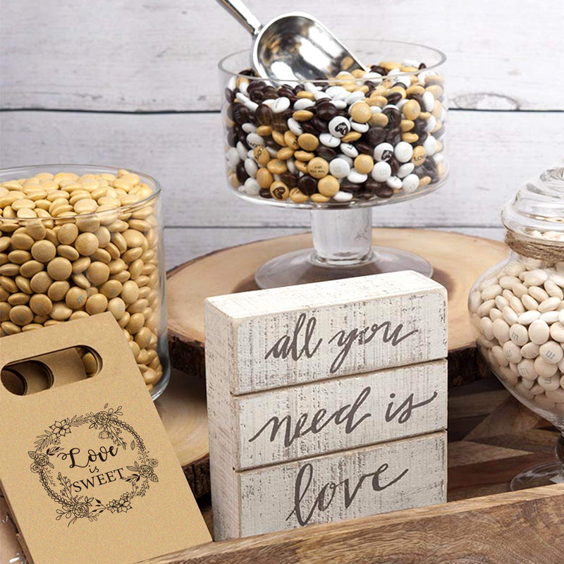 [Australia - AusPower] - Brown Craft Paper Bag with handled Friday Night Craft Treat Bags 8.5 * 5.5 * 2.5 Inch for Wedding Party Business (50pcs） 