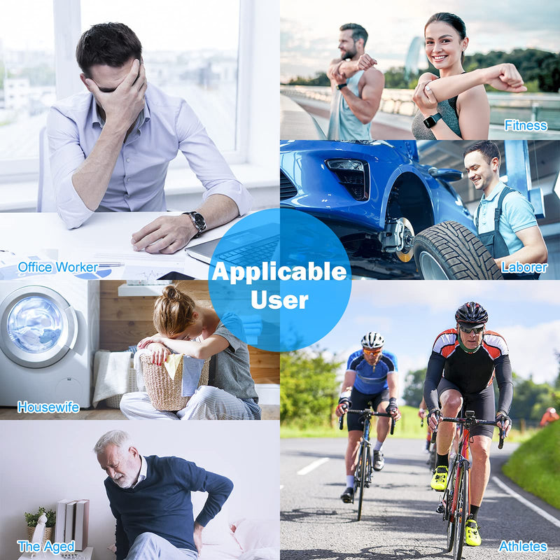 [Australia - AusPower] - Easy@Home Rechargeable TENS Unit + EMS Muscle Stimulator, 2 Independent Channels, 20 Intensity Levels, 8 Massage Types+16 Modes, 510K Cleared FSA Eligible Handheld Electronic Pulse Massager, EHE029G-B 